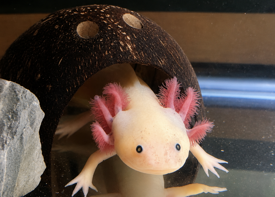 Father axolotl portrait