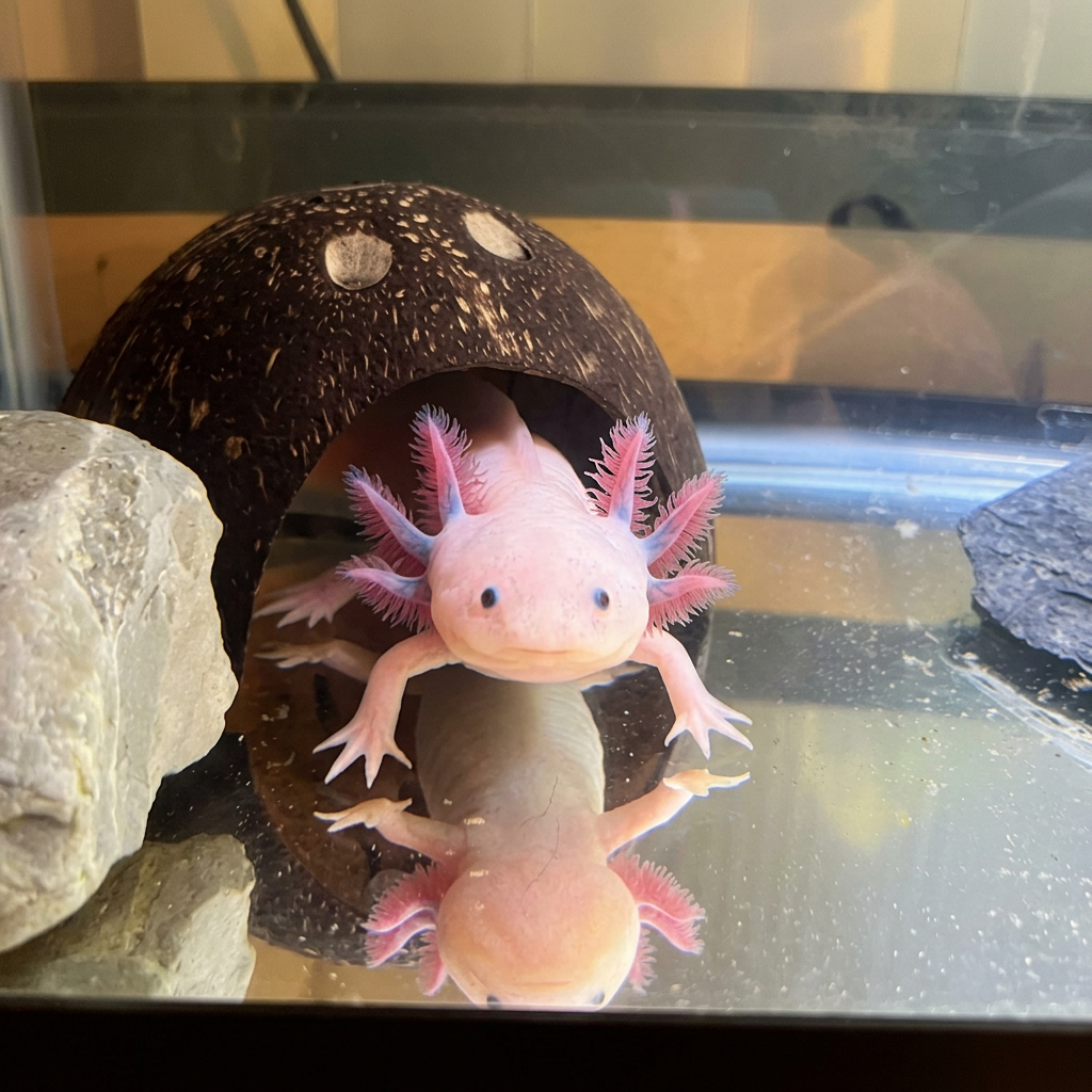 Mother axolotl portrait